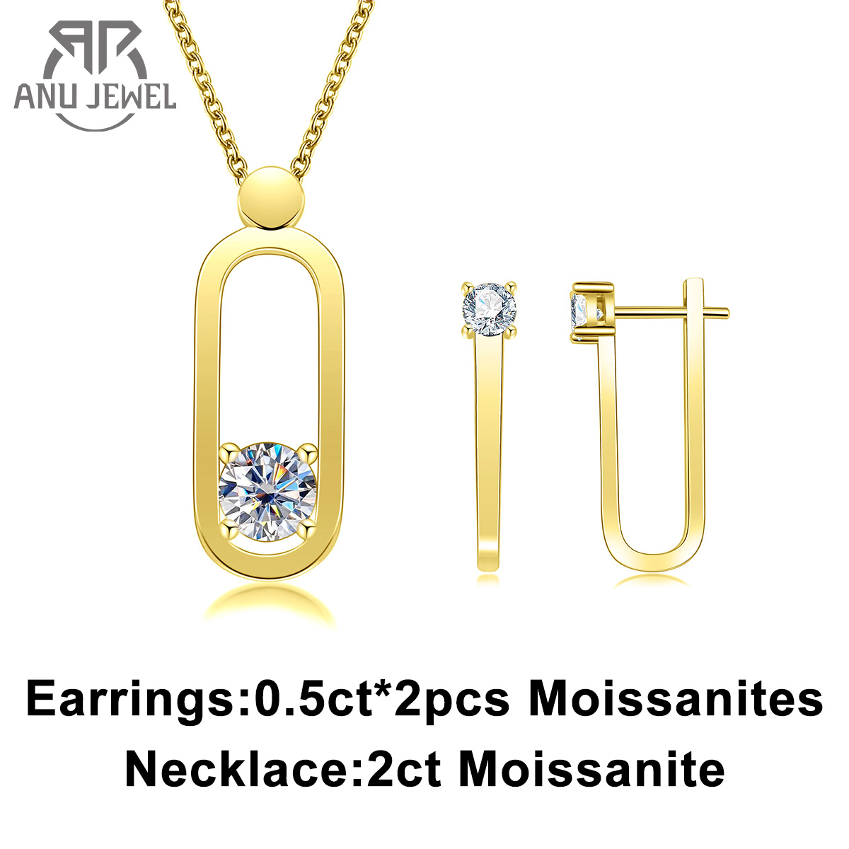 Ansi Chain - Anujewel 2ct d cor moissanite pino