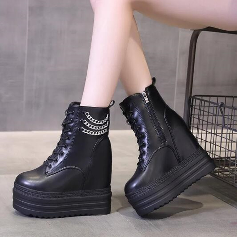 Novas mulheres botas de tornoz - Motorcycle Chain avaliação e preço