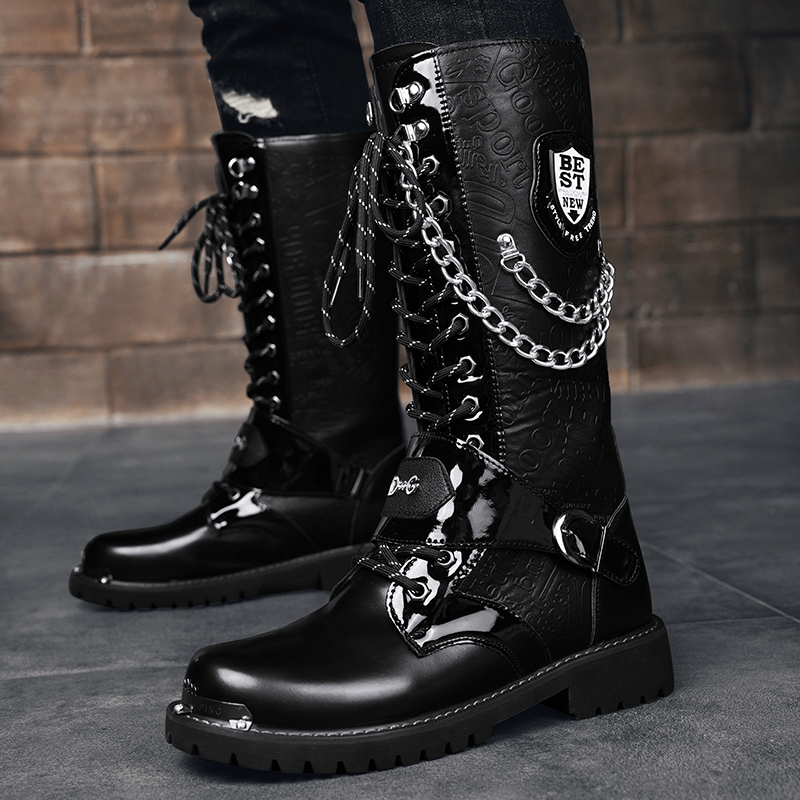 Botas Casuais Masculinas de Ca - Motorcycle Chain avaliação e preço